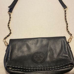 Tory Burch Black Leather shoulder purse